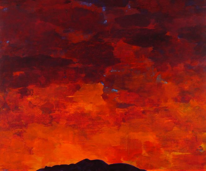 Firelit, 48” x 48”, acrylic on canvas, 2016, SOLD